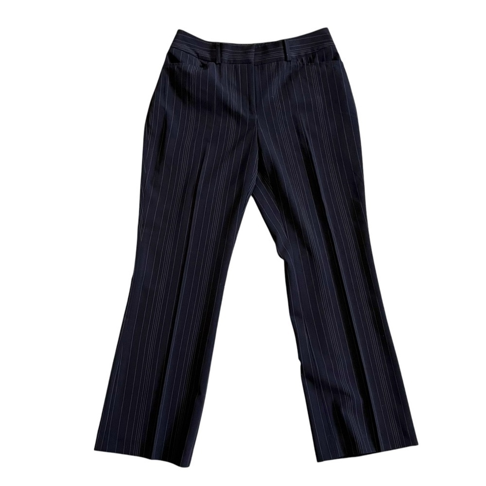 Jessica lightweight brown vertical stripe stretch pants women’s 6 small vintage